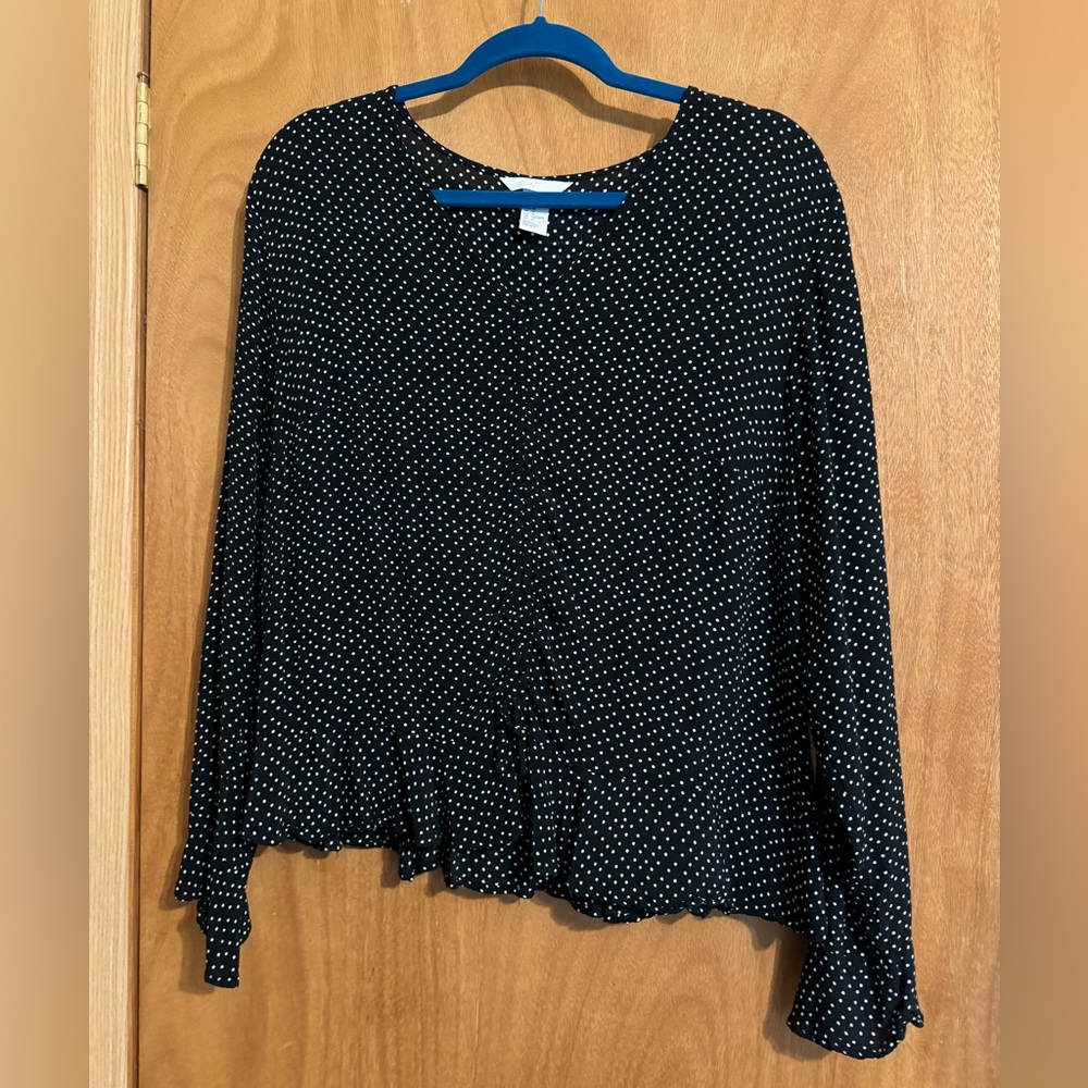 H&M Polka Dot Cinched Top
